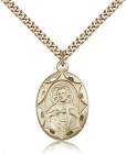 Scapular Medal, Gold Filled
