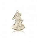 Guardian Angel Medal, 14 Karat Gold