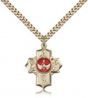 5 Way Cross Pendant, Gold Filled