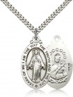 Scapular Medal, Sterling Silver