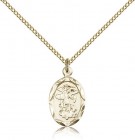 St. Michael the Archangel Medal, Gold Filled