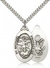 St. Michael Army Medal, Sterling Silver