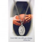 Boys St. Christopher Football Medal and Prayer Card Set