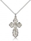 St. Olga Cross Pendant, Sterling Silver