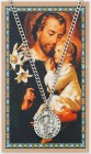 Round St. Joseph Medal and Prayer Card Set