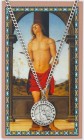 Round St. Sebastian Medal wtih Prayer Card