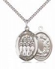 Small Pewter Oval St. Cecilia Choir Medal