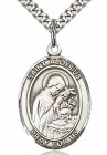 St. Aloysius Gonzaga Medal, Sterling Silver, Large
