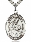 St. Ambrose Medal, Sterling Silver, Large