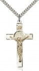 St. Benedict Crucifix Pendant, Two-Tone