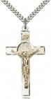 St. Benedict Crucifix Pendant, Two-Tone