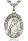 St. Catherine of Alexandria Medal, Sterling Silver, Large