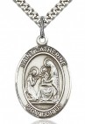 St. Catherine of Siena Medal, Sterling Silver, Large