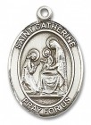 St. Catherine of Siena Medal, Sterling Silver, Large
