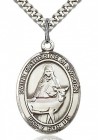 St. Catherine of Sweden Medal, Sterling Silver, Large