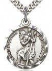 St. Christopher Medal, Sterling Silver