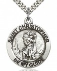 St. Christopher Medal, Sterling Silver