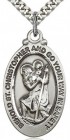 St. Christopher Medal, Sterling Silver