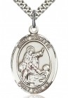 St. Colette Medal, Sterling Silver, Large