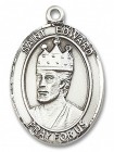 St. Edward the Confessor Medal, Sterling Silver, Large
