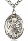 St. Fiacre Medal, Sterling Silver, Large