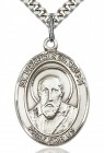 St. Francis De Sales Medal, Sterling Silver, Large