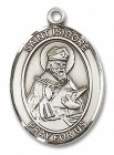 St. Isidore of Seville Medal, Sterling Silver, Large