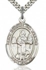 St. Isidore the Farmer Medal, Sterling Silver, Large