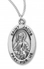 Boy's St. Jacob Necklace Oval Sterling Silver with Chain