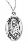 Boy's St. James Necklace Oval Sterling Silver with Chain