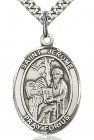 St. Jerome Medal, Sterling Silver, Large