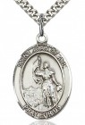 St. Joan of Arc Medal, Sterling Silver, Large