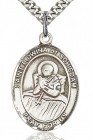 St. Lidwina of Schiedam Medal, Sterling Silver, Large