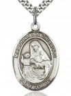 St. Madonna Del Ghisallo Medal, Sterling Silver, Large