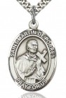 St. Martin de Porres Medal, Sterling Silver, Large