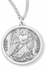 Women's St. Michael Necklace, Sterling Silver with Chain Options