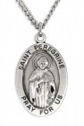 Men's St. Peregrine Necklace Oval Sterling Silver with Chain Options