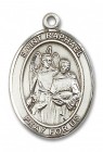St. Raphael the Archangel Medal, Sterling Silver, Large