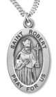 Boy's St. Robert Necklace Oval Sterling Silver with Chain