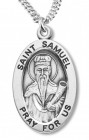 Boy's St. Samuel Necklace Oval Sterling Silver with Chain