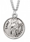 Women's St. Susan Necklace Round Sterling Silver with Chain Options