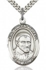 St. Vincent de Paul Medal, Sterling Silver, Large