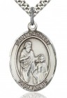 St. Zachary Medal, Sterling Silver, Large