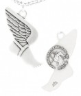 Winged Foot Track Necklace with Necklace Sebastian Back in Sterling Silver