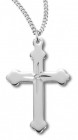 Women's Sterling Silver Dainty Cross Necklace with Star Center with Chain Options