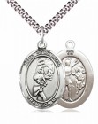 Women's Pewter Oval St. Sebastian Softball Medal