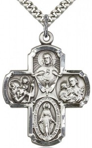 4 Way Cross Pendant, Sterling Silver [BL4069]