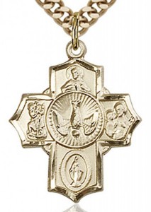 5 Way Cross Pendant, Gold Filled [BL5342]