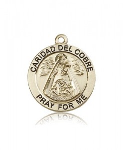 Caridad Del Cobre Medal, 14 Karat Gold [BL5765]