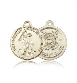 Coast Guard Guardain Angel Medal, 14 Karat Gold [BL4434]